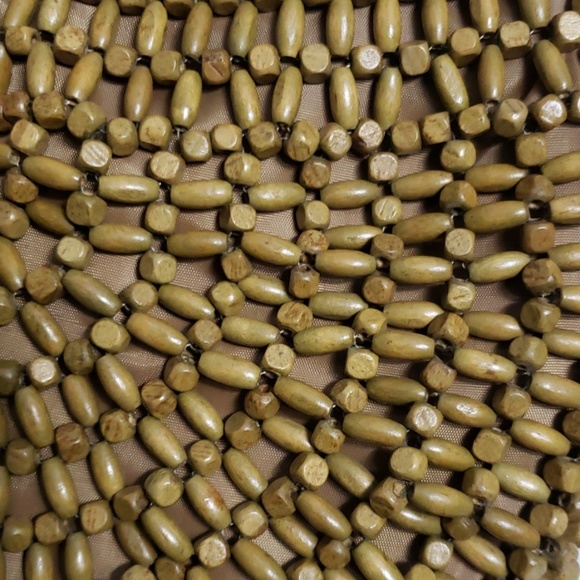 Cato vintage wood beaded hobo bag🛍 - Picture 2 of 4